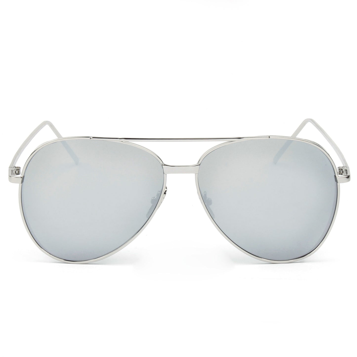 RECIFE SUNGLASS IN SILVER WITH SILVER MIRROR LENSES